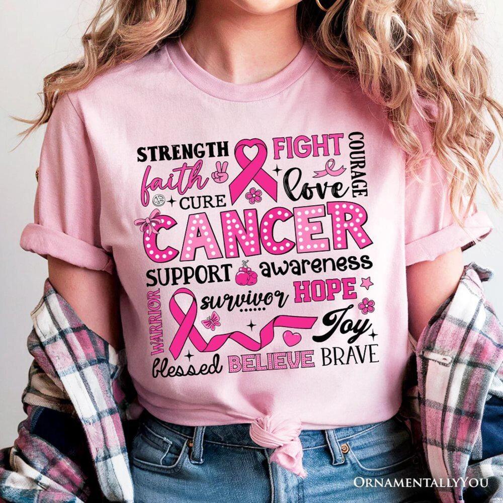 Awareness Ribbon T-Shirt, In October We Wear Support Tee